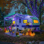 JMEXSUSS Purple and Green Halloween Lights, 132ft 400 LED Halloween Lights Plug in, String Light Indoor Outdoor for Yard Tree Porch Decor