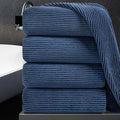 4 Piece Bath Towel Set 35"x70"Oversized Bath Towel for Bathroom Ultra Soft Fluffy Extra Large Bath Sheet Luxury Premium Bathroom Towel Highly Absorbent Quick Dry Shower Towel for Hotel Spa,Navy Blue