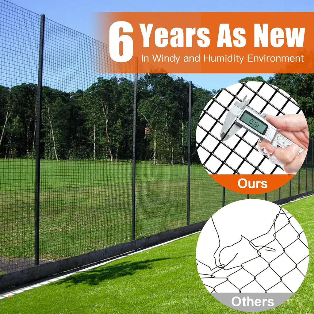 24" x 50' 1/4inch PVC Hardware Cloth Vinyl Coated Chicken Wire Fence Galvanized Welded Mesh Roll for Home Garden Rabbit Cage, Black-PVC