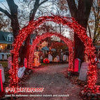 JMEXSUSS 150 LED Red String Lights Indoor Outdoor Waterproof, Connectable 59 Ft Halloween String Lights Plug in, 8 Modes Christmas Tree Light for Bedroom, Patio, Party, Halloween,Christmas Decorations