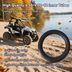 HXYCNNA 2 Pack 4.50-12 4.00-12 Inner Tube Heavy Duty with TR13 Straight Stem for Golf Carts Tractor Hand Trucks, Wheelbarrows, Mower