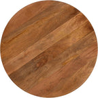 Kate and Laurel Kershaw Mid-Century Modern Round Coffee Table, 30 x 30 x 19, Walnut Brown, Transitional Circle Living Room Table with Solid Mango Wood Construction and Tapered Hairpin Legs