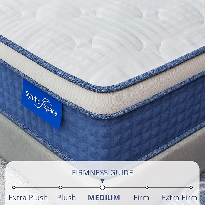 Queen Mattress 12 Inch Hybrid Mattress in a Box, Medium Firmness, Foam and Individual Pocket Springs for Motion Isolation & Pressure Relief, CertiPUR-US Certified, 60" x 80"