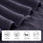 4 Piece Oversized Bath Towels Set 35x70 Inches, Purple Extra Large Soft Bath Sheet Chair Towels 600 GSM Highly Absorbent Quick Dry Towels Set for Bathroom Hotel Spa…