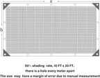 winemana 50% Shade Cloth for Garden- 10x20 FT Breathable Mesh Tarp for Vegetables & Plants, Outdoor Patio Sun Shade with Grommets - Chicken Coop, Dog Kennel Cover
