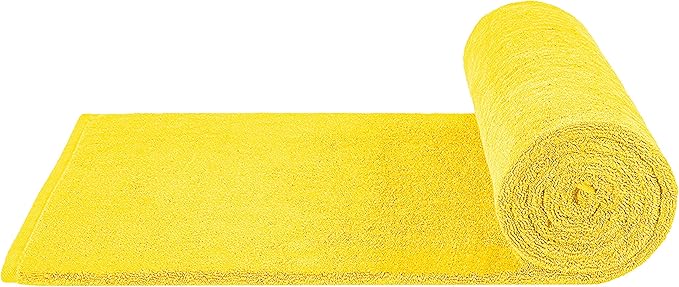 Cotton Paradise 100% Cotton 40x80 Oversized Bath Sheet, Extra Large Turkish Bath Towels for Bathroom, Yellow Bathsheet
