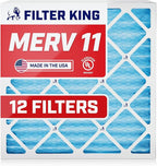 Filter King 6x12.25x1 Air Filter | 12-PACK | MERV 11 HVAC Pleated A/C Furnace Filters | MADE IN USA | Actual Size: 6 x 12.25 x .75"