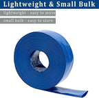 2-1/2 in x 100 ft Pool Backwash Hose Heavy Duty Drain Discharge Double PVC Lay flat General Purpose Vinyl Hose, Burst Resistant for Water Transfer Sump Pump Pool Filter (2.5in 100ft fiber reinforced)