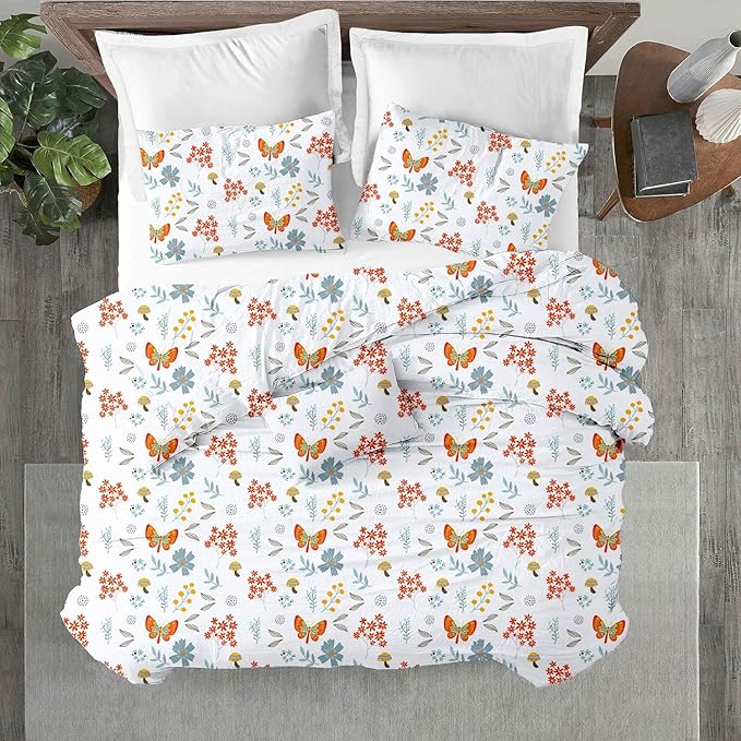 Kotton Culture 1 Pc King Size Duvet Cover Only -100% Egyptian Cotton Sateen 600 Thread Count Ultra Soft Premium Durable Comforter Cover Zipper Closure & Corner Ties (Rain Forest, King 102"x94")