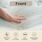 QUIETSEA Reversible RV King Mattress Topper Egg Crate Memory Foam Mattress Topper, Bamboo Viscose Mattress Pad RV King, Noiseless Waterproof Mattress Cover with Deep Pocket up to 21", 72" x 80"