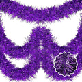 25 Feet Purple Christmas Tinsel Garland, Metallic Foil Twist Banner Wall Hanging Tinsel Streamers Backdrop for Parade Floats, Christmas, Mother's Day, Birthday Party Decorations(4in x 25ft)
