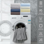 8-Piece Premium Towel Set for Bathroom|2 Oversized Large Bath Sheet,2 Hand Towels,4 Washcloths|Soft Cozy Highly Absorbent Fast Dry Microfiber Towel Set for Hotel,Bathroom Essentials,Dark Grey