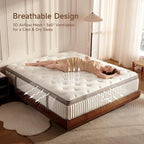 Queen Mattress, 10 inch Queen Size Cooling Gel Memory Foam Mattresses for Pressure Relief, Medium Firm Hybrid Mattress in a Box, CertiPUR-US Certified