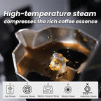 Moka Pot Espresso Coffee Maker and Manual Coffee Bean Grinder, 300ml-6 Cups Espresso Maker, Easy To Use And Clean, Camping Home Use,Suitable For Mocca Puccino Coffee (Black)