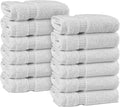 Chakir Turkish Linens Premium Cotton Absorbent Turkish Towels (Washcloths - 12 Piece, White)