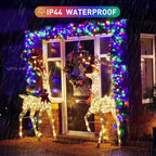 JMEXSUSS 250 LED Christmas Lights Indoor, 91.5ft Connectable Multicolor Christmas Lights Outdoor Waterproof, 8 Modes String Light Plug in for Wedding Party Garden Decorations