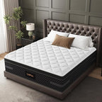 Full Mattress 14 Inch, Premium Hybrid for Back Sleep and Pain Relief with Extra Lumbar & Shoulder Support, Guest Room Bed in a Box Fiberglass Free -365 Night Trial CertiPUR-US Certified