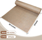 Garden Burlap Roll, 60" x 24 Feet Natural Jute Burlap Fabric Roll for Gardening Raised Bed Liners,Seed Cover,Edging,Weed Barrier,Aisle Runner Plant Cover Tree Protections (60" x 24 Feet)