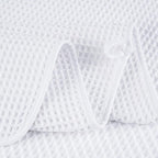 POLYTE Microfiber Quick Dry Lint Free Bath Sheet, 70 x 35 in, Set of 2 (White, Waffle Weave)