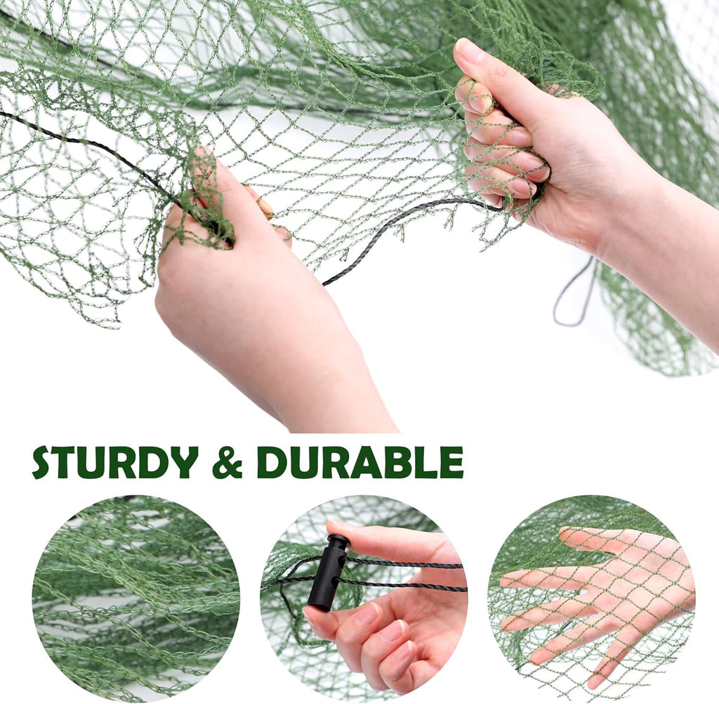 codree 2 Pcs Deer Netting for Shrubs- 7.8 x 7.8 Ft Deer Plant Netting Cover- Reusable Garden Plants Mesh Netting to Protect Undershrub Plant from Deer, Birds and Other Animals