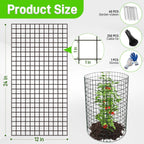 16 Pack Plant Protectors from Animals, 24"x 12" Wire Plant Protector, Wire Cages for Plants with Stakes and Cable Ties, Metal Plant Cages for Plants, Vegetables, Flowers