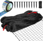 Bird Netting 25'x50' with 2" Mesh Garden Net with Bird Scare Tape, Avian Nettings for Chicken Coop Roof, Heavy Duty Nylon Nettings for Garden, Chicken Coop Netting Fruit Tree Net
