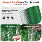 16IN x 50FT Plastic Chicken Wire Mesh, Chicken Wire for Floral Arrangements, Chicken Wire Mesh for Crafts with 100 Pcs Zip Ties, Mesh Fence for Dogs, Deers, Poultry