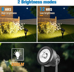 APONUO Solar Spot Lights - Outdoor 2-in-1 Solar Landscape Uplights, Dusk to Dawn, IP65 Waterproof, 9.8ft Cable, Warm White