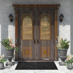 Yimobra Front Door Mat Outdoor Indoor, 60x36 All-Season Waterproof Welcome Mat, All-Weather Outside Entrance Mat, Non-Slip Patio Porch Doormat, Low Profile, Fade Resistant, Black