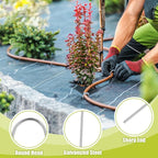 Pelopy 100 Pcs 5/8" Irrigation Drip Tubing Stakes 5 in J-Shaped Landscape Staples Garden Drip Line Stakes Soaker Hose Pins for Lawn Plant Yard Fence Ground Drips Systems, Sliver