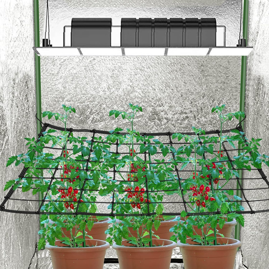 Scrog net 4x4 Trellis Net for Grow Tent,Heavy Duty Elastic Trellis Net with Hooks for Indoor Plant Growing Tents Garden Plant Net