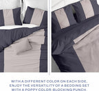 Kotton Culture 120"x98" 3 Pc Oversized King Duvet Cover Set 100% Egyptian Cotton - 600 TC Comforter Cover, Zipper Closure & Corner Ties - Fits Large King Inserts (Oversized King,Dashing Grey)