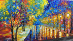 Tyed art- 30x60inch Large Contemporary Landscape Wall Art Oil Paintings on Canvas palette knife Textured Forest tree landscape Wall Art 100% Hand-Painted Abstract Artwork living room Decor