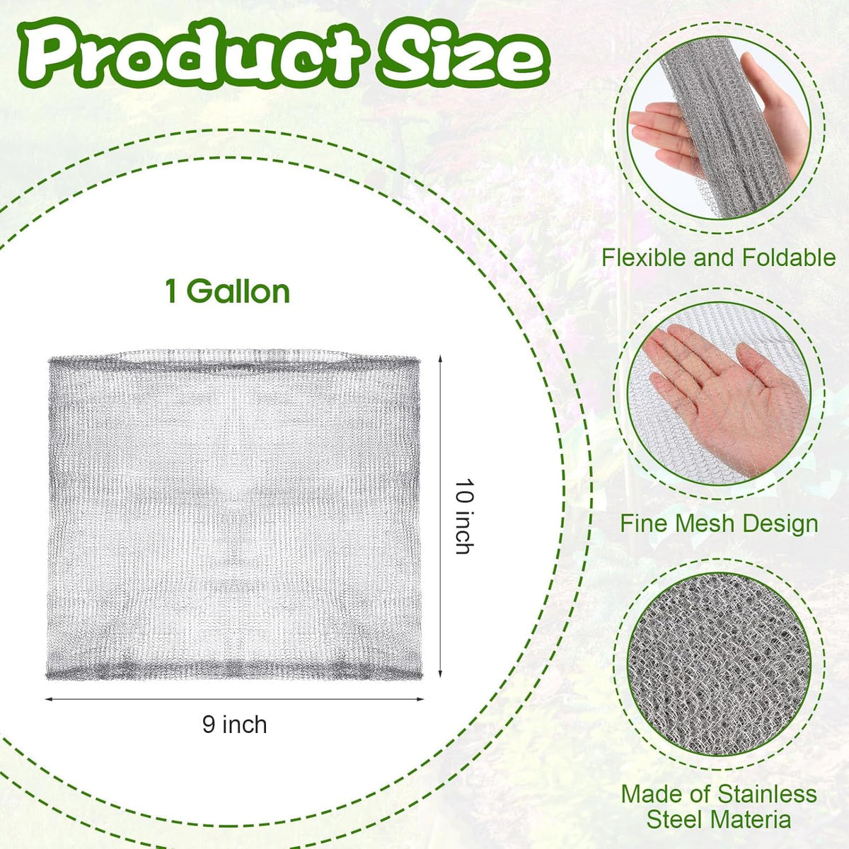 100 Pcs 1 Gallon Gopher and Vole Wire Mesh Basket Bulk Stainless Steel Plant Root Protector Gopher Cages for Garden Planting Underground Plant Protection