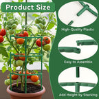 12 Pack Plant Support Stakes, 6.3 x 5.9 Inch Plastic Plant Cage Holders, Half Round Plants Support, Garden Flower Stakes for Indoor Outdoor Climbing Plants Vegetable Flower Pot
