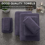 8 Piece Oversized Bath Towels Set Purple,2 Extra Large Bath Towel Sheets,2 Hand Towels and 4 Washcloths 600 GSM Highly Absorbent Quick Dry Towels Set for Bathroom Hotel