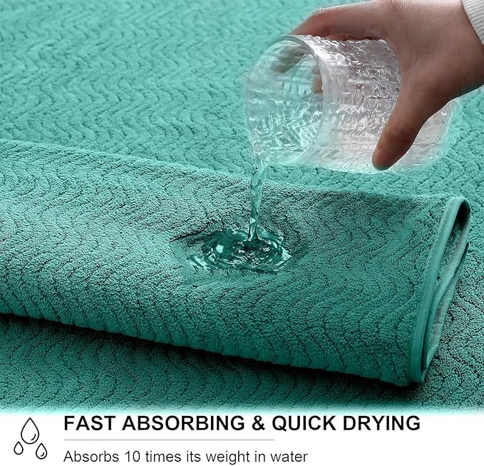 Ultra Soft Bath Towel Set of 4, Extra Large Textured Microfiber Luxury Towels 35x70 in, Quick Dry, Highly Absorbent, Fluffy, Oversized, for Bathroom Shower Pool Hotel Beach