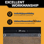 4x40Ft Garden Privacy Fence Screen, 180GSM Heavy Duty 90% Blockage Windbreak Mesh Tarp with Reinforced Edges & Anti-Rust Grommets, Includes Zip Ties for Garden, Yard, Backyard, Outdoor, Mocha