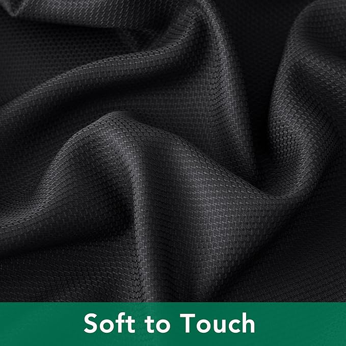 Biscaynebay Textured Fabric Tablecloths 60x108 Inches Rectangular, Black Water Resistant Spill Proof Tablecloths for Dining, Kitchen, Wedding and Parties, Machine Washable