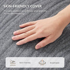 Sweetnight Trifold Mattress with Carry Bag - 4 Inch Portable Floor Mattress with Breathable & Washable Cover | Foldable Mattress Topper for Travel, Camping, Guest Grey Queen
