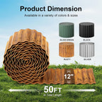 Land Guard Corrugated Garden Edging Border, 12" x 50' Landscape Paver Edging, Tall Landscape Edging, Fence for Garden, Flower Bed, Lawn and Landscape Edging (Rusty)