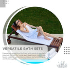 100% Cotton Bath Towel Set of 18-4 Bath Towels, 6 Hand Towels, 8 Wash Cloths, Sustainable, Soft, Highly Absorbent, Combed Cotton 18 Piece Set for Hotels, Spa, Bathroom, Dorm, Silver