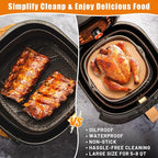 Air Fryer Liners Disposable, 100PCS Non-stick Disposable Airfryer Liners, 9 Inch Unbleached Parchment Paper, Round Air Fryer Paper Liners for 5-8QT Air Fryer, Baking, Roasting Microwave