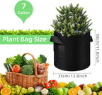 150 Pack 7 Gallon Grow Bags Garden Plant Grow Bag Aeration Fabric Pots with Handles Nonwoven Cloth Pots Planting Bags Garden Bags to Grow Vegetables Flowers Potatoes (7 Gal)
