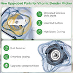For Vitamix Blender Pitcher 48oz, Upgrade Replacement Pitcher Container Jar Cup for Vitamix Quiet One VM0145 VM0100A 36019 15978 16016 BarBoss Drink Machine Advance Commercial Blender Pitcher