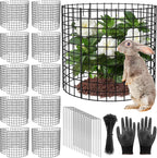 10 Pack Plant Protector from Animals, 13x12 inch Wire Plant Cages Mesh Plant Cage Garden Plant Protector, Sturdy Bunny Barricades Chicken Wire Cloche Plant Protectors for Keeping Bunny Animals Out