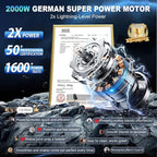 2025 Enhanced -Smoothie Blender【2000W German Nano-class Super Motor】【6 Military Grade Titanium Steel Blades】6-Second Quick Ice Crushing, Professional Blender for ice Smoothies and Milkshakes (Black)
