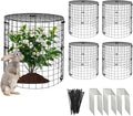 5 Packs Garden Plant Protectors from Animals,Metal Plant Cage Chicken Wire Cloche with Ground Stakes and Nylon Tie,Garden Plant Protectors for Flower Vegetable to Keep Animals Out-11.8"x 12.6"