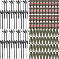 Suzile 120 Pcs Tree Stake Kit, Heavy Duty Tree Staking and Supports for Leaning Trees Include 11. 8'' Steel Stakes 15. 8'' Support Straps 13. 12 ft Rope for Anchoring Hurricane Protection (Army Green)
