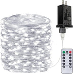 66Ft 200LED Fairy Lights Plug in with Remote, Waterproof String Lights Outdoor & Indoor 8 Modes with Timer, LED Twinkle Lights for Girl's Room Garden Patio Halloween Christmas Decorations (Cool White)